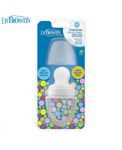 Dr. Brown's Fresh Firsts Silicone Feeder, Grey, 1-Pack | TF007-P3