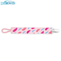 Dr. Brown's Pacifier Clip, Pink Feather | AC060-P2