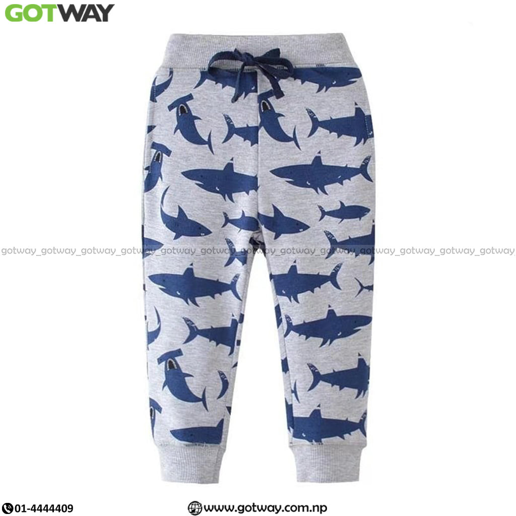 Dolphin Printed Trousers for Kids