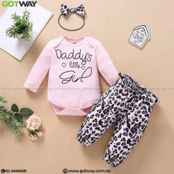 Infant Baby Girl Outfit Romper, Pant, Headband 3PC Set GW_CL_1458