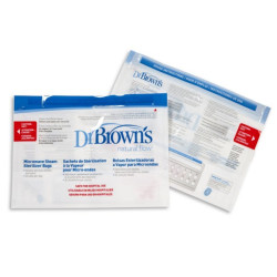 Dr. Brown's Microwave Steam Sterilizer Bag, 5-Pack (20 uses per Bag) | 960