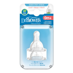 Dr. Brown's Y-Cut Silicone Narrow-Neck "Options" Nipple, 2-Pack | 312-INTL
