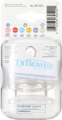 Dr. Brown's Level 1 Silicone Wide-Neck "Options" Nipple, 2-Pack | 352-INTL