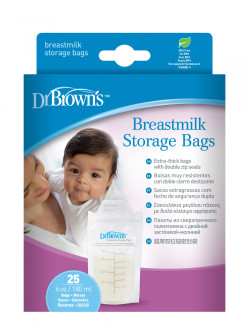 Dr. Brown's Breastmilk Storage Bag (6 oz / 180 ml), 25-Pack | S4005-IT