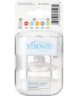Dr. Brown's Level 4 Silicone Wide-Neck "Options" Nipple, 2-Pack | 363-INTL