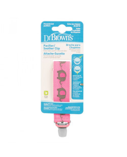 Dr. Brown's Pacifier Clip, Pink Elephant | AC062-P2