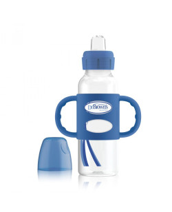 Dr. Brown's 8 oz/250 ml PP N Sippy Spout Bottle w/ Silicone Handles, Blue, Single | SB81058-P3