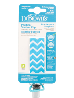 Dr. Brown's Pacifier Clip, Blue Chevron | AC065-P2