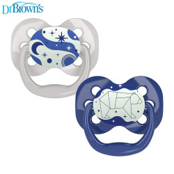 Dr. Brown's Prevent Butterfly Pacifier Stage 2 Blue 2-Pack | PV22401-P4