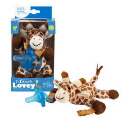 Dr. Brown's Giraffe Lovey with Blue One-Piece Pacifier | AC155-P6