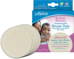 Dr. Brown's Rachel's Remedy Antimicrobial Breast Pads (Washable), 6-Pack | BF004-P4