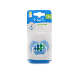 Dr. Brown's PreVent CLASSIC SHIELD Pacifier - Stage 1 * 0-6M - Blue, 1-Pack | PV11408-GBX