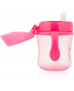 Dr. Brown's 6 oz / 180 ml Soft-Spout Transition Cup w/ Handles - Pink (6m+) | TC61003-INTL
