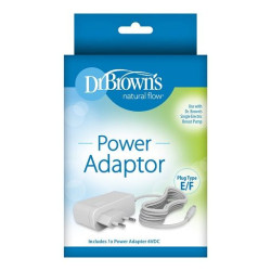 Dr. Brown's Power Adapter - Type E/F, 100-240V/6VDC (INTL) for Electric Breast Pumps | BF110