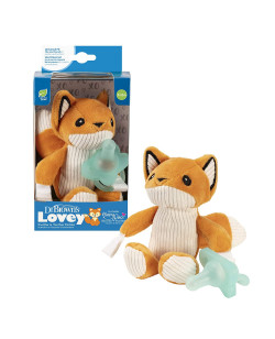 Dr. Brown's Franny the Fox Lovey w/ Aqua One-Piece Pacifier | AC123-P6