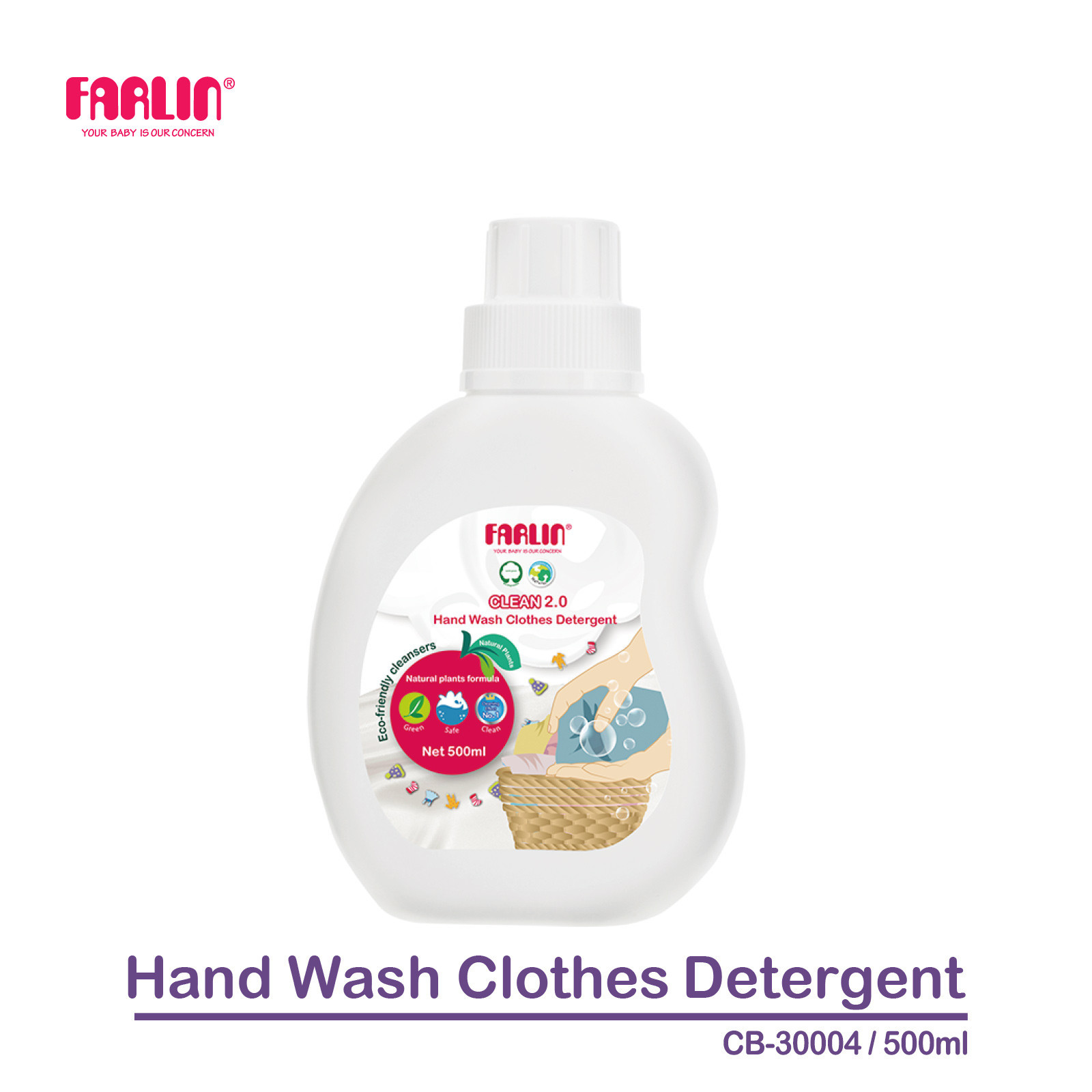 FARLIN HAND WASH CLOTH DETERGENT 500ML | CB-30004