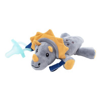 Dr. Brown's Teddy the Triceratops Lovey w/ Aqua One-Piece Pacifier | AC122-P6
