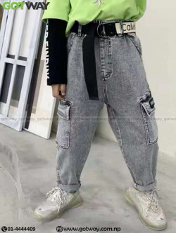 Jeans Pant/Trouser for kids w/ belt GW_CL_1449 (1)