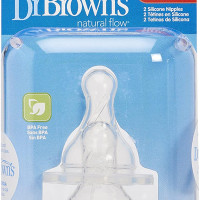 Dr. Brown's Level-1 Silicone Narrow-Neck "Options" Nipple, 2-Pack | 302-INTL