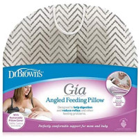 Dr. Brown's Gia Pillow with Cover, Gray Chevron | BF307
