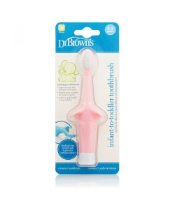 Dr. Brown's 1-Pack Infant-to-Toddler Toothbrush Elephant, Pink | HG013-P4
