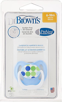 Dr. Brown's PreVent Glow in the Dark Butterfly Pacifier, Stage 2 Assorted, 2-Pack | PV22006-P4
