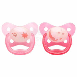 Dr. Brown's PreVent Glow in the Dark BUTTERFLY SHIELD Pacifier - Stage 2 * 6-12M - Assorted, 2- Pack | PV22006-ES