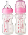 Dr. Brown's 9 oz / 270 ml PP Wide-Neck "Options" Baby Bottle - Pink, 2-Pack | WB92305-ESX