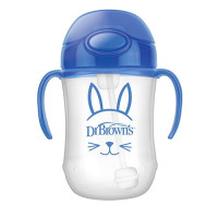 Dr. Brown's 9 oz/270 ml Baby's First Straw Cup, Blue (6m+) | TC91012-INTL