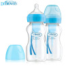 Dr. Brown's 9 oz/270 ml Options+ Wide-Neck Bottle, PP, BLUE, 2-Pack | WB92602-ESX