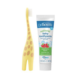 Dr. Brown's Infant Toothbrush, Toothpaste Combo Pack, Giraffe | HG061-P4
