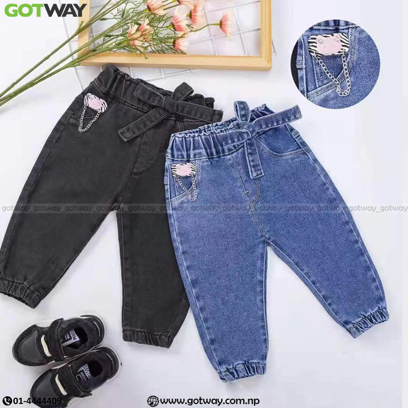 2-12Y Spring and Autumn Casual Kids Fringed Flared Pants Design Kids Jeans  Trousers For Girls Jeans Pants Children's Clothing - AliExpress