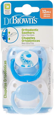 Dr. Brown's Orthodontic Soother Blue Size 3 (12+ mths), 2-Pack | 984-SPX