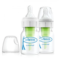 Dr. Brown's 2 oz/60 ml PP Options+ Narrow Bottle, 2-Pack with Preemie Nipple | SB2200-P3