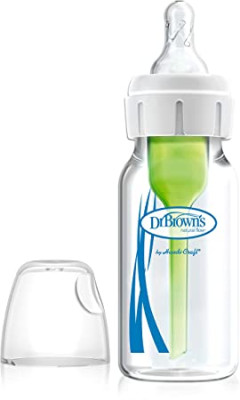 Dr. Brown's 4 oz/120 mL Options+ Glass Narrow Anti-Colic Baby Bottle , 1-Pack | SB41001-P4