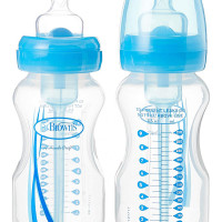 Dr. Brown's 9 oz / 270 ml PP Wide-Neck "Options" Baby Bottle - Blue, 2-Pack | WB92405-ESX