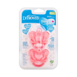 Dr. Brown's HappyPaci Silicone Pacifier, Stage 1, 0m+, Pink 2-Pack | PS12003-P4