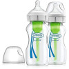 Dr. Brown's 9 oz / 270 ml PP Wide-Neck "Options" Baby Bottle, 2-Pack | WB92005-ESX