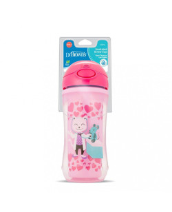 Dr. Brown's 10 oz / 300 ml Insulated Straw Cup - Pink (12m+) | TC01020-INTL