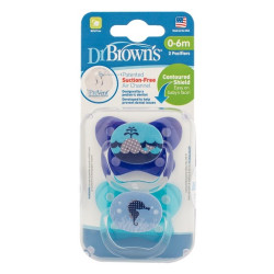 Dr. Brown's Prevent Butterfly Pacifier Stage 1 Blue 2-Pack | PV12401-P4