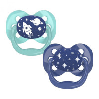 Dr. Brown's Dr. Brown’s Advantage Pacifiers, Stage 1, Blue Space, 2 pack | PA12002-INTLX