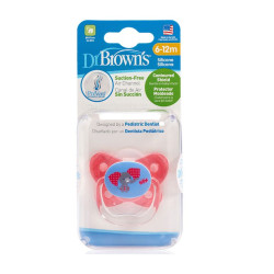 Dr. Brown's PreVent Contoured SHIELD Pacifier - Stage 2 * 6-12M - Pink, 1-Pack | PV21307-ES