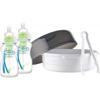 Dr. Brown's Microwave Sterilizer + 2x 270 ml Wide-Neck "Options" Bottles | AC058-INTLX