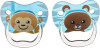 Dr. Brown's PreVent PRINTED SHIELD Pacifier - Stage 2 * 6-12M - Boy Animal Faces (Bear & Monkey), 2-Pack | PV22015-ES
