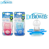 Dr. Brown's PreVent Glow in the Dark BUTTERFLY SHIELD Pacifier - Stage 1 * 0-6M - Assorted, 2- Pack | PV12006-ES