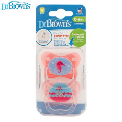 Dr. Brown's Prevent Butterfly Pacifier Stage 1 Pink 2-Pack | PV12301-P4