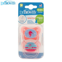 Dr. Brown's Prevent Butterfly Pacifier Stage 1 Pink 2-Pack | PV12301-P4